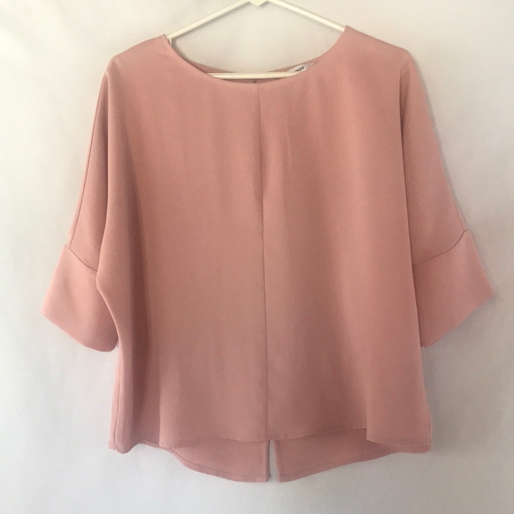 Express Blush Quarter Sleeve Blouse